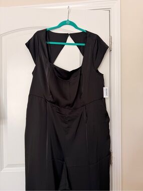 Old Navy Black Satin Jumpsuit